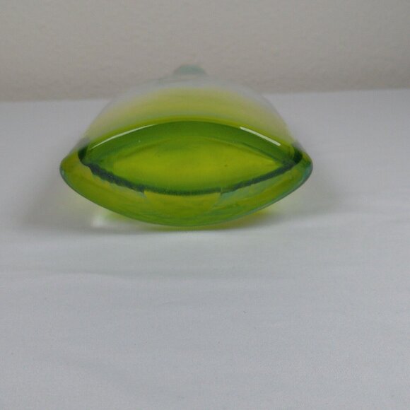 Blown Green Ombre Glass 10.5" tall Liquor Bottle Container Cork Stopper Decor - Picture 6 of 8